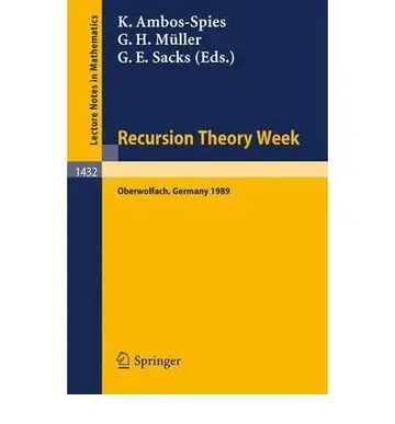 Cover of Recursion Theory Week