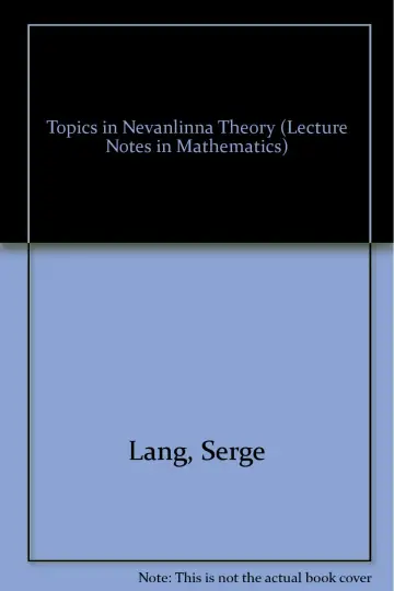 Cover of Topics in Nevanlinna Theory
