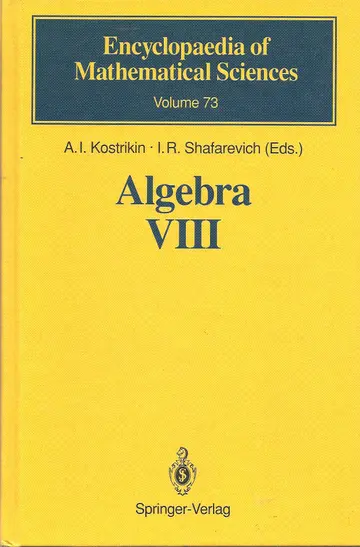 Cover of Algebra VIII