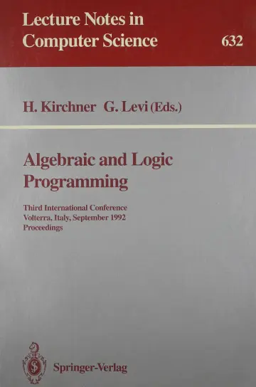 Cover of Algebraic and Logic Programming