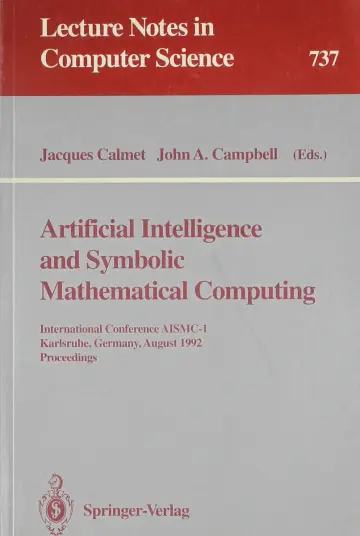 Cover of Artificial Intelligence and Symbolic Mathematical Computing