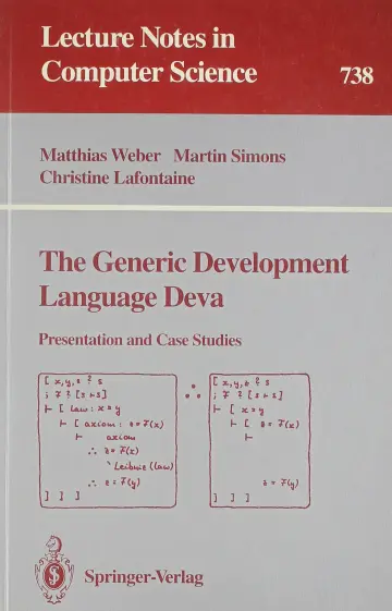 Cover of The Generic Development Language Deva