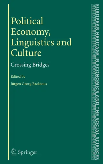 Cover of Political Economy, Linguistics and Culture