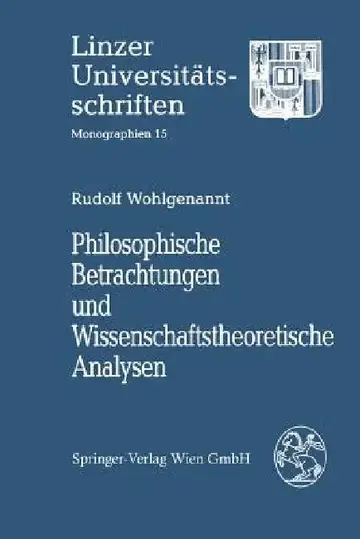Cover of Philosophische Betrachtungen Und Wissenschaftstheoretische Analysen