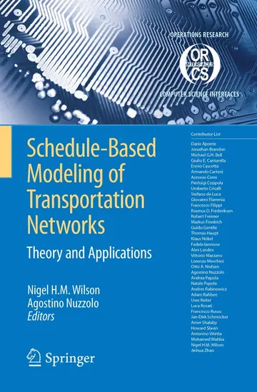 Cover of Schedule-Based Modeling of Transportation Networks