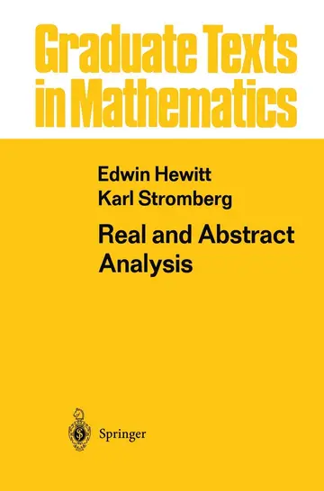 Cover of Real and Abstract Analysis