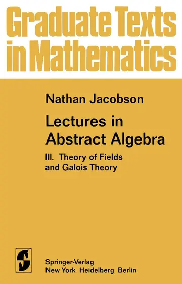 Cover of Lectures in Abstract Algebra