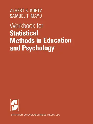 Cover of Workbook for Statistical Methods in Education and Psychology