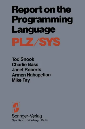Cover of Report on the Programming Language Plz/Sys
