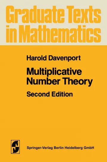 Cover of Multiplicative Number Theory