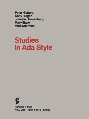 Cover of Studies in Ada Style