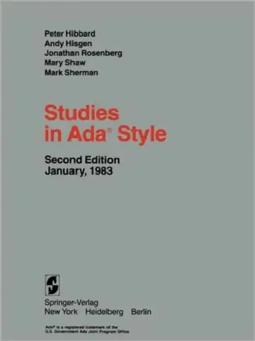 Cover of Studies in Ada(r) Style