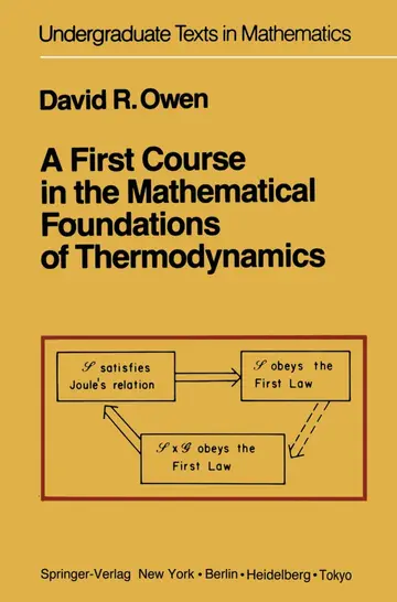 Cover of A First Course in the Mathematical Foundations of Thermodynamics