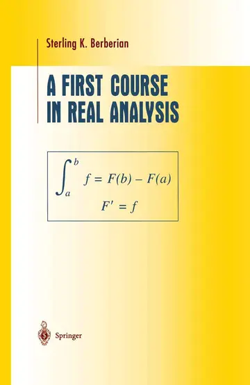 Cover of A First Course in Real Analysis