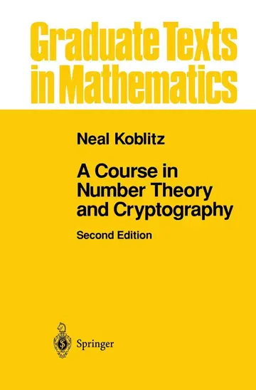 Cover of A Course in Number Theory and Cryptography