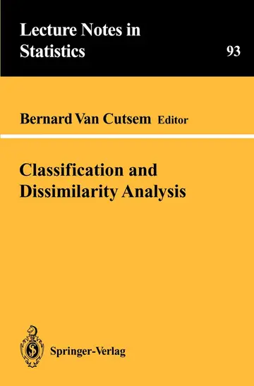 Cover of Classification and Dissimilarity Analysis