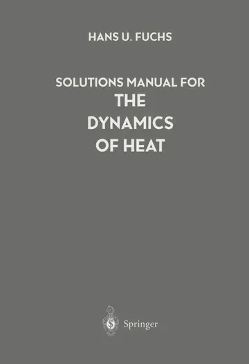 Cover of Solutions Manual for the Dynamics of Heat