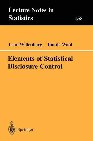 Cover of Elements of Statistical Disclosure Control