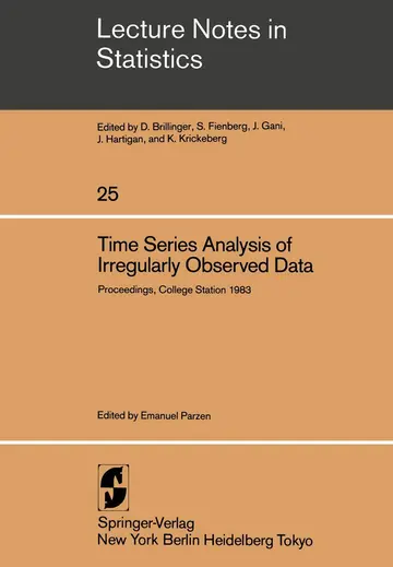 Cover of Time Series Analysis of Irregularly Observed Data