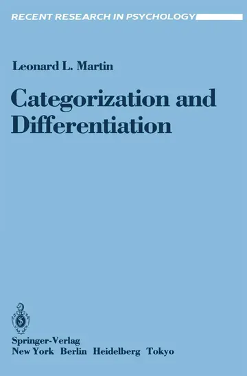 Cover of Categorization and Differentiation
