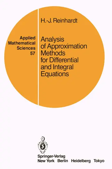 Cover of Analysis of Approximation Methods for Differential and Integral Equations