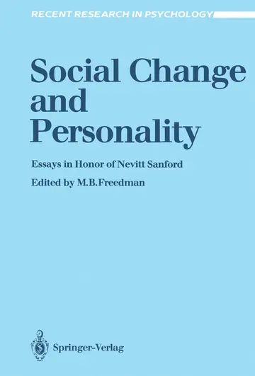 Cover of Social Change and Personality