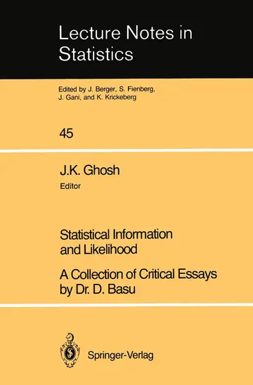 Cover of Statistical Information and Likelihood