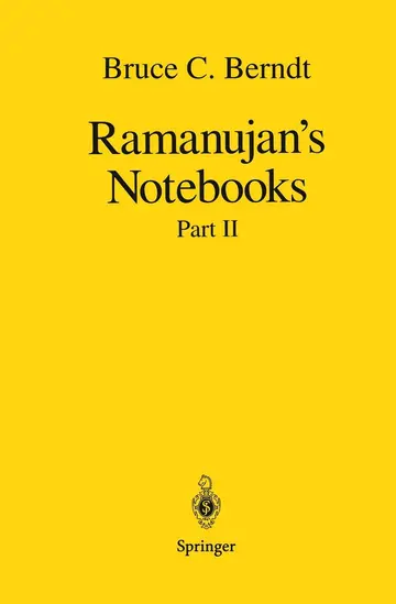 Cover of Ramanujan's Notebooks, Part 2