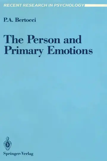 Cover of The Person and Primary Emotions