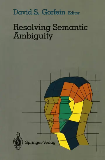 Cover of Resolving Semantic Ambiguity