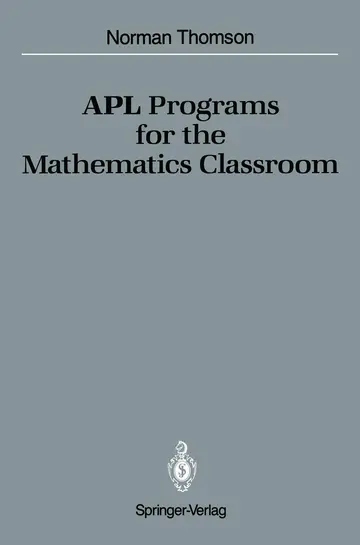 Cover of APL Programs for the Mathematics Classroom