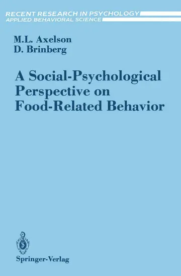 Cover of A Social-Psychological Perspective on Food-Related Behavior