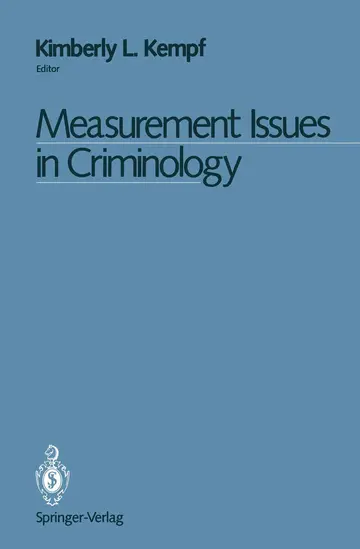 Cover of Measurement Issues in Criminology