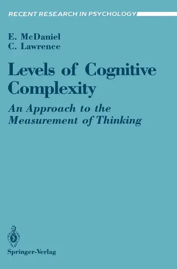 Cover of Levels of Cognitive Complexity
