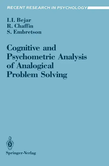 Cover of Cognitive and Psychometric Analysis of Analogical Problem Solving
