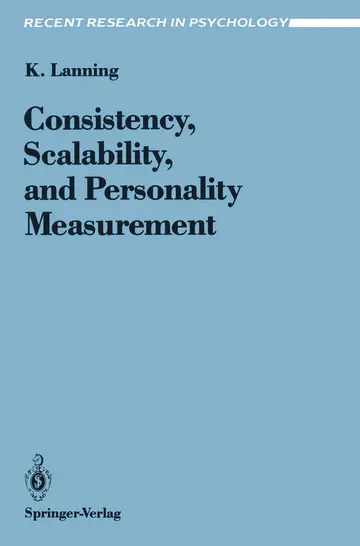 Cover of Consistency, Scalability, and Personality Measurement