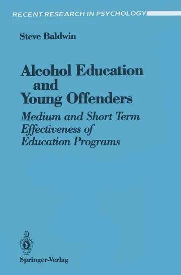 Cover of Alcohol Education and Young Offenders