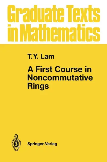 Cover of A First Course in Noncommutative Rings