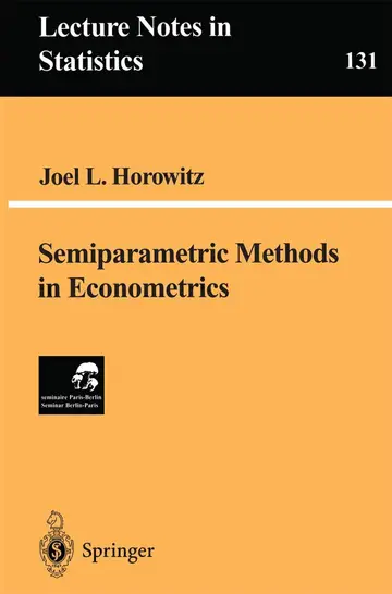 Cover of Semiparametric Methods in Econometrics