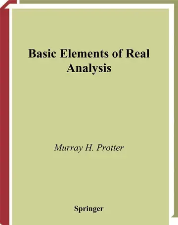 Cover of Basic Elements of Real Analysis