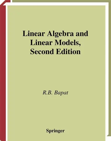 Cover of Linear Algebra and Linear Models
