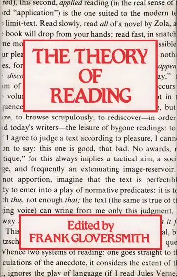 Cover of The Theory of Reading