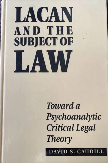 Cover of Lacan and the Subject of Law
