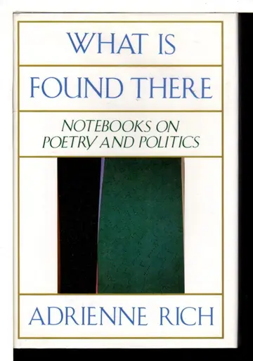 Cover of What Is Found There – Notebook on Poetry & Politics