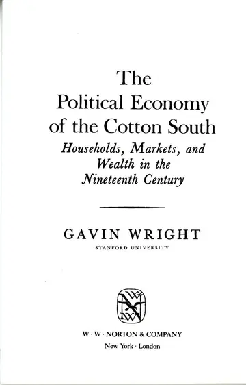 Cover of The Political Economy of the Cotton South