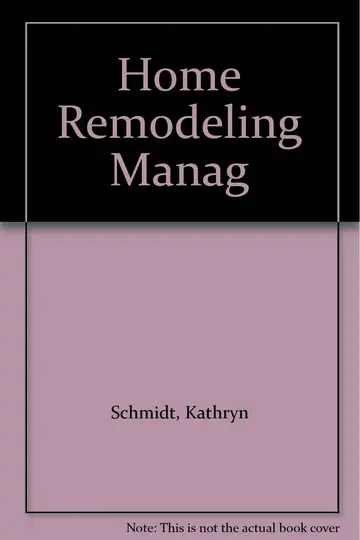 Cover of Home Remodeling Manag