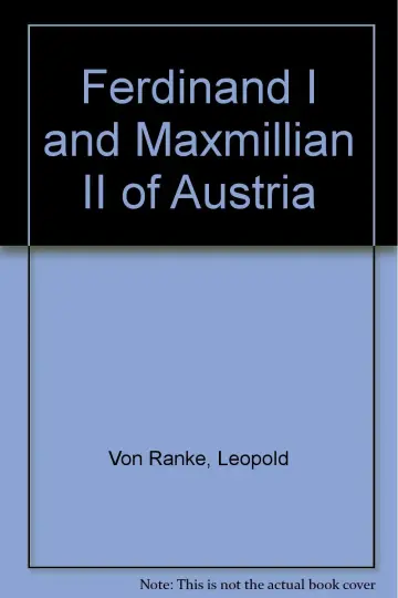 Cover of Ferdinand I and Maxmillian II of Austria
