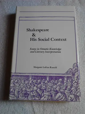 Cover of Shakespeare and His Social Context
