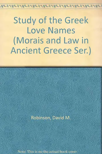 Cover of Study of the Greek Love Names