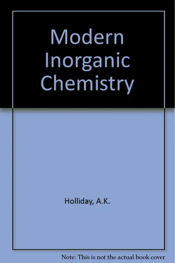 Cover of Modern Inorganic Chemistry